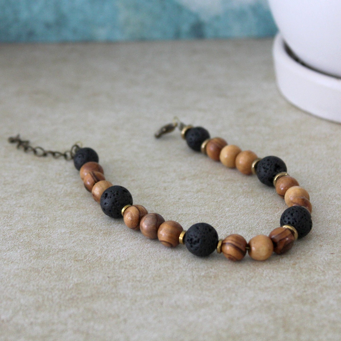 Divine Fusion: Handcrafted Hebrew Jewelry from Israel - Bar Mitzvah Blessings and Energy Charms with Olive Wood and Lava Stone