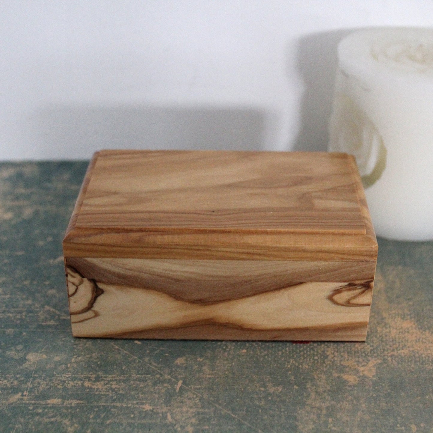 Small Olive Wood Jewelry Box, Handmade Jewelry Box, Wooden Gift Box Hand carved in The Holy Land Jerusalem, Wedding Gift, Housewarming Gift