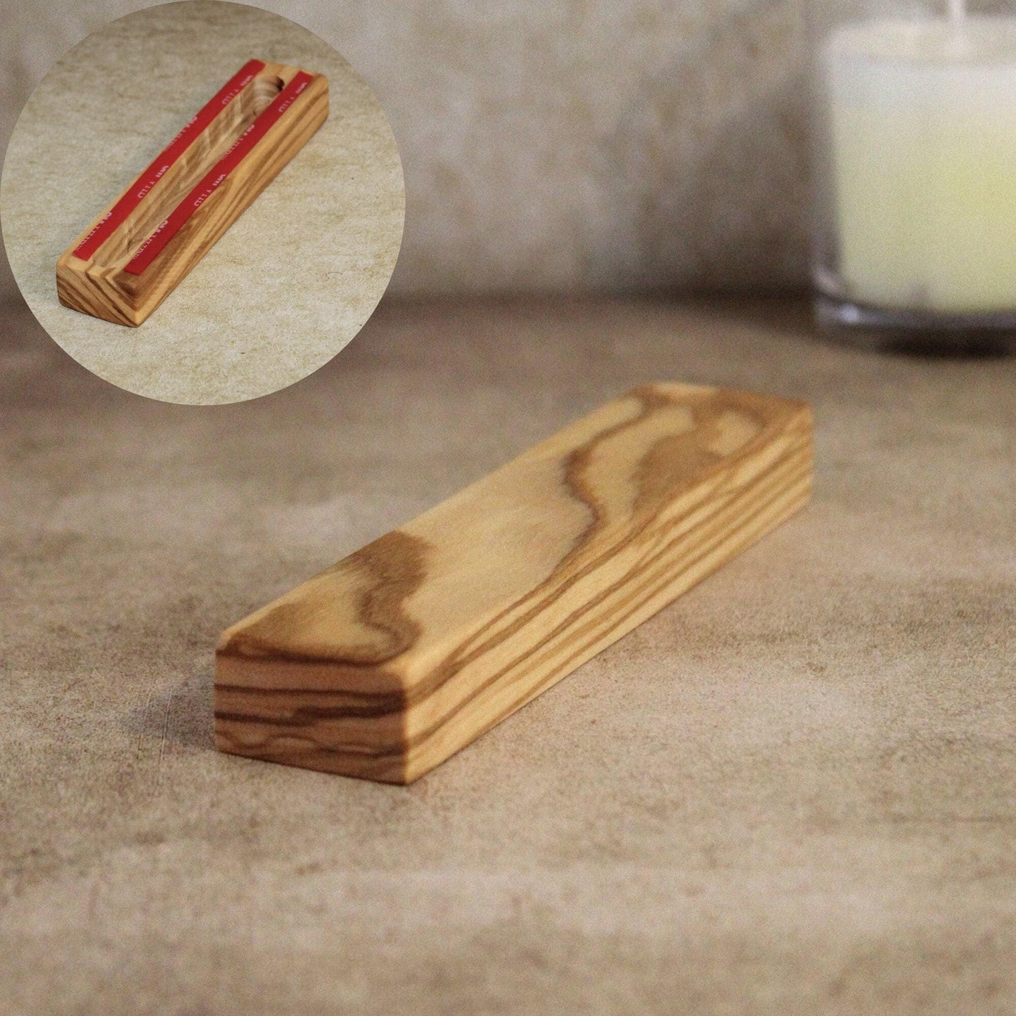 4.7" / 12cm Handcrafted Olive Wood Mezuzah - Sacred Jewish Home Protection - Rosh Hashanah Gift - Natural Wood Finish