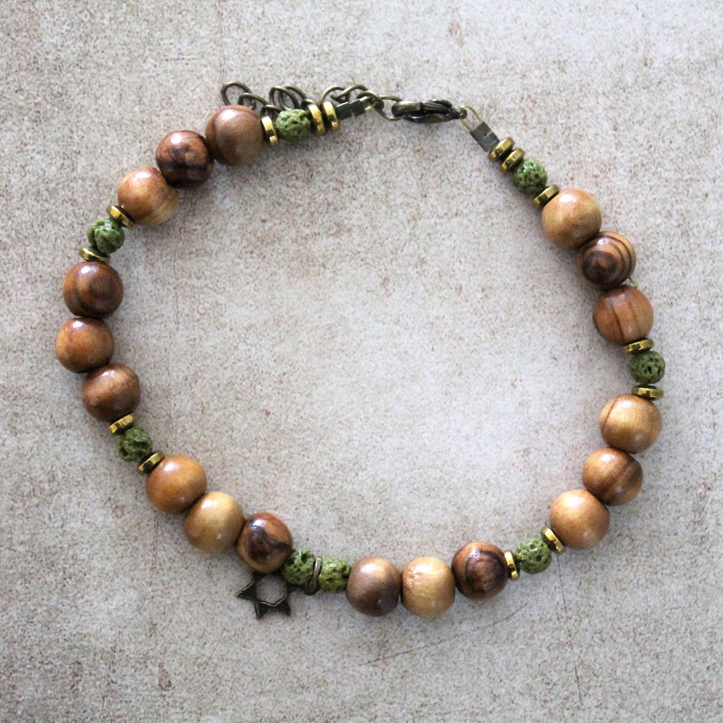 Sacred Spirituality: Jewish Gift - Meditative Lava Stone Beads and Protection Bracelet - Thoughtful Birthday Present