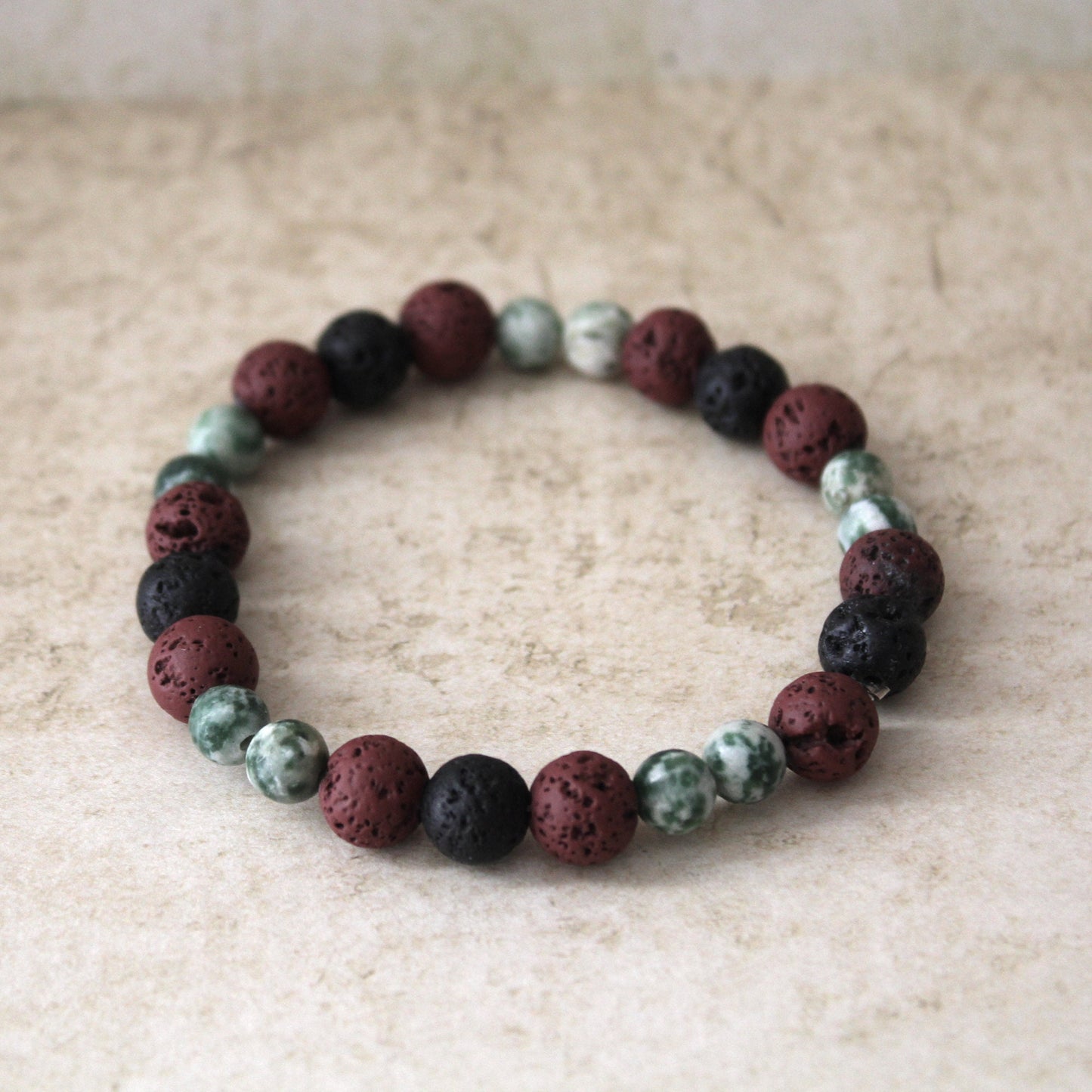 Obsidian Healing Bracelet - Triple Protection Crystal Bead Bracelet, Handcrafted Hebrew Jewelry from Israel