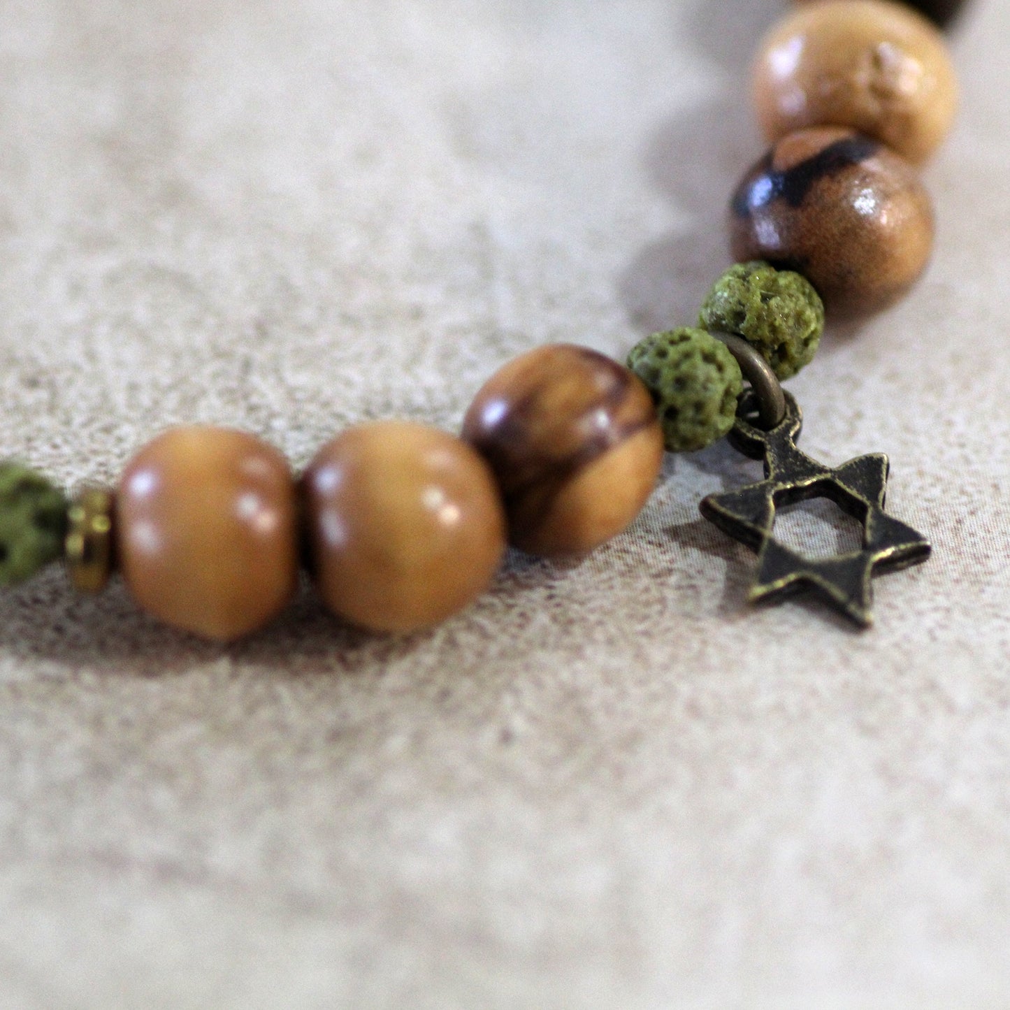 Sacred Spirituality: Jewish Gift - Meditative Lava Stone Beads and Protection Bracelet - Thoughtful Birthday Present