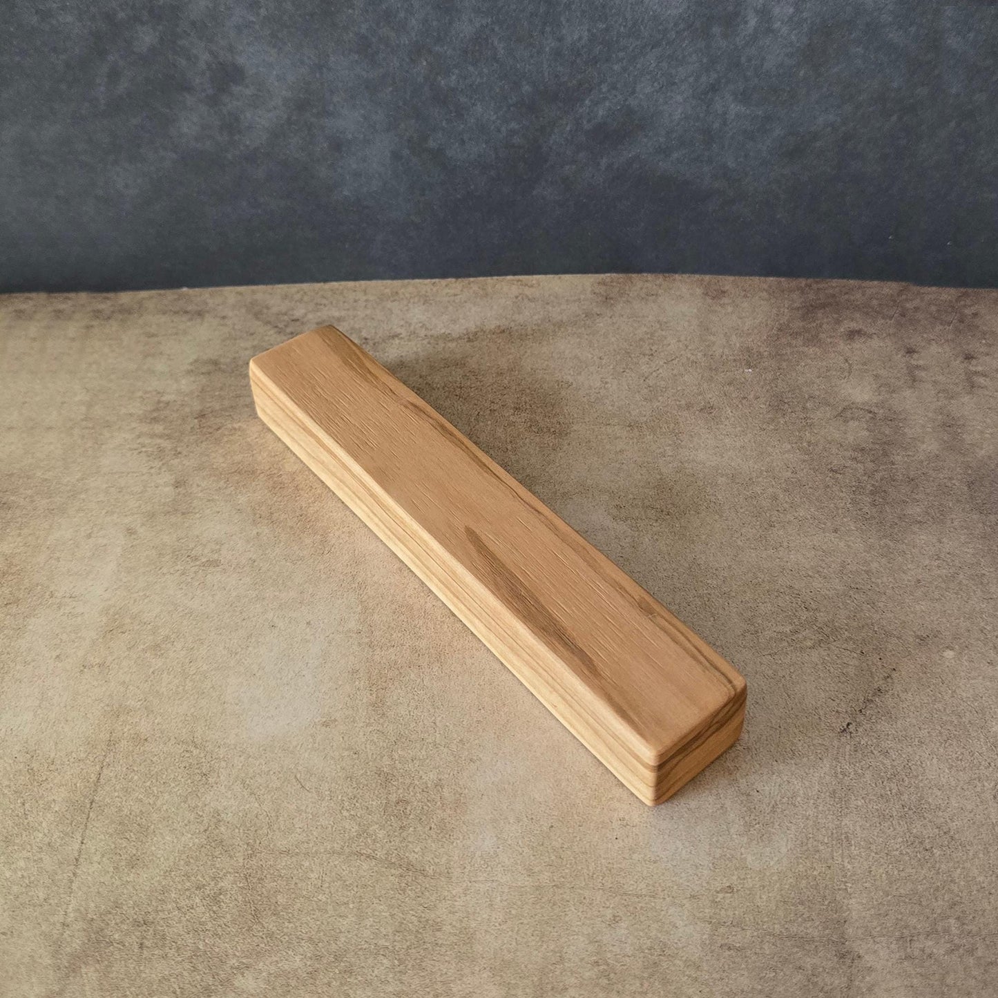 8.6" / 22cm Natural Olive Wood Mezuzah Case - Jewish Home Blessing - Sukkot Gift - Traditional Doorpost Protection