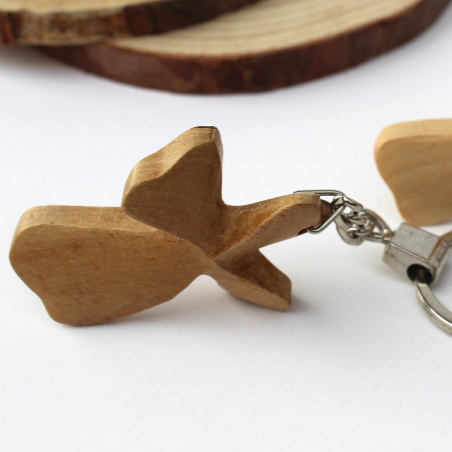 Get Two Olive Wood Cross Keychain, Christian Keychain Carved Made in Jerusalem Holy Land, Authentic Hand Made Olive Wood Cross Keychain